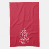 Baum der Worte Weihnachtsfeiertag Küchentuch (Vertikal)