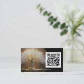Baum des ewigen Lichts | Design Baum des Lebens Visitenkarte (Stehend Vorderseite)