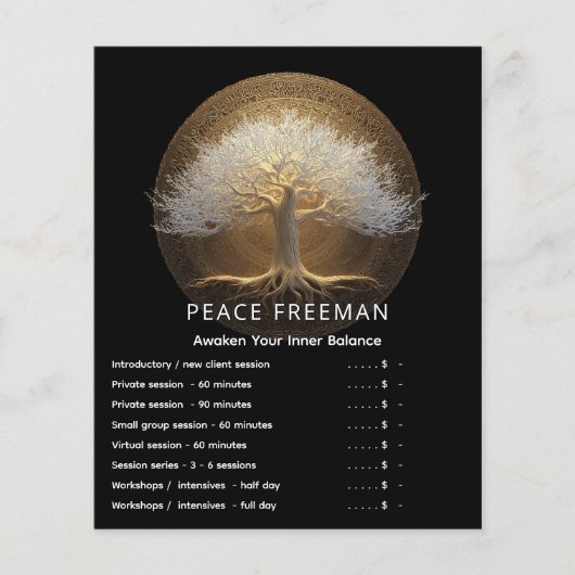 Baum des ewigen Lichts | Tree of Life Design Flyer (Vorne)