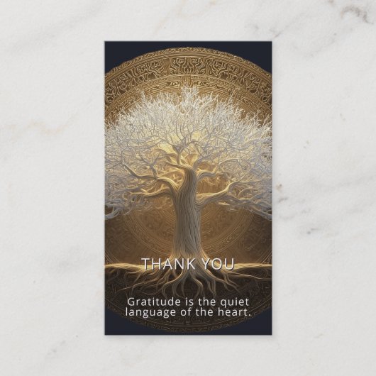 Baum des ewigen Lichts | Tree of Life Design Visitenkarte (Vorderseite)