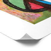 Baum des Friedens abstraktes Malerei-Druck Poster (Ecke)