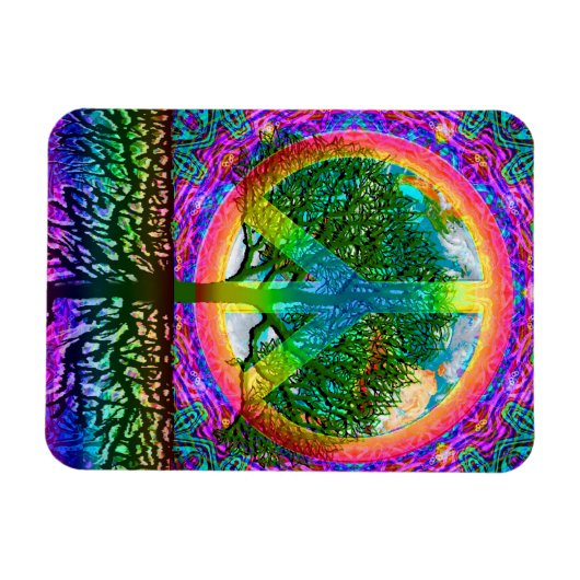 Baum des Friedens Magnet (Horizontal)