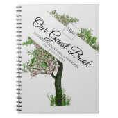Baum des Gastbuches Hochzeit oder Gedenkstätte And Notizblock (Vorderseite)