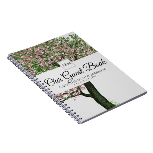 Baum des Gästebuchs Hochzeit oder Gedenkstätte Son Notizblock (Rechte Seite)