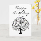 Baum des Geburtstages Karte (Gelbe Blume)