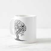Baum des Gehirns Kaffeetasse (Vorderseite Links)