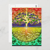 Baum des Herzens des Lebens Postkarte (Vorne/Hinten)