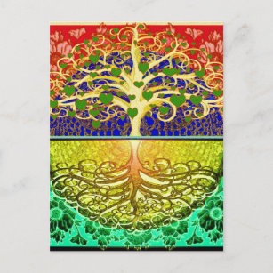 Baum des Herzens des Lebens Postkarte