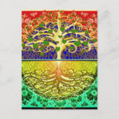 Baum des Herzens des Lebens Postkarte (Vorderseite)
