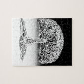 Baum des Korallenriffs Schwarz-Weiß Puzzle (Horizontal)