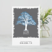 Baum des Leben-Bar Mitzvah Einladungs-Graus und Einladung (Stehend Vorderseite)