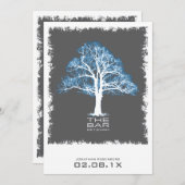 Baum des Leben-Bar Mitzvah Einladungs-Graus und Einladung (Vorne/Hinten)