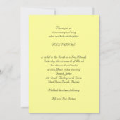 BAUM DES LEBEN-BAR-SCHLÄGERS MITZVAH EINLADUNG (Rückseite)