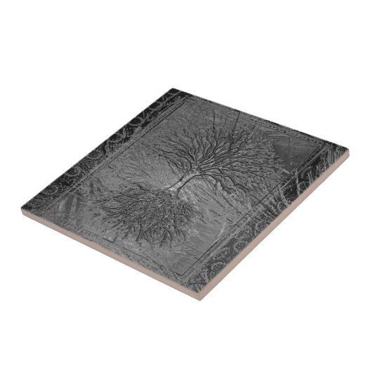 Baum des Leben-Chroms Fliese (Seite)