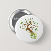 Baum des Leben ~ Erdmutter-Baums Button (Vorne & Hinten)