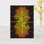 Baum des Leben-Fraktals Karte (Gelbe Blume)