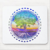 Baum des Leben-Friedens, der Liebe u. der Balance Mousepad (Vorne)