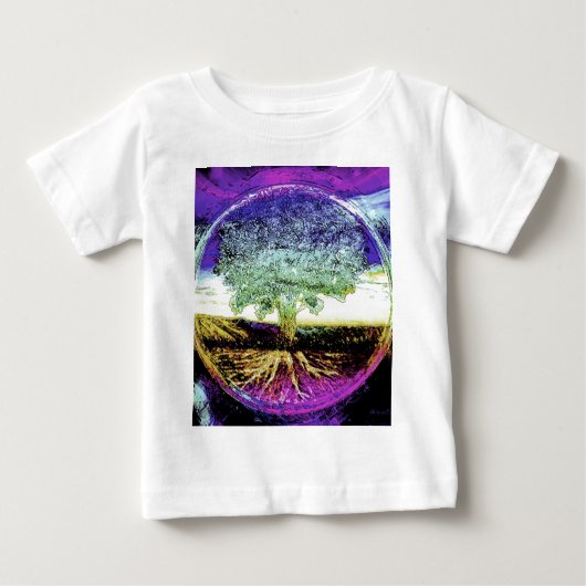 Baum des Leben-friedlichen Lebens Baby T-shirt (Vorderseite)