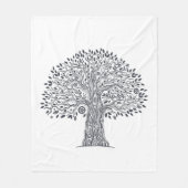 Baum des Leben-Gekritzels Fleecedecke (Vorderseite)