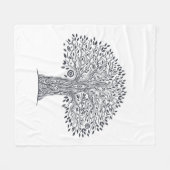 Baum des Leben-Gekritzels Fleecedecke (Vorderseite (Horizontal))