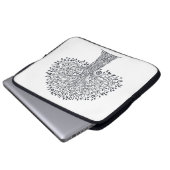 Baum des Leben-Gekritzels Laptopschutzhülle (Vorne Knopf)