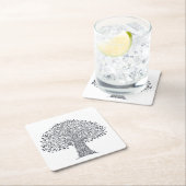 Baum des Leben-Gekritzels Rechteckiger Pappuntersetzer (Vor Ort)