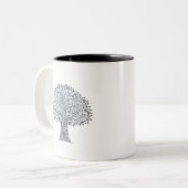 Baum des Leben-Gekritzels Zweifarbige Tasse (Vorderseite Links)