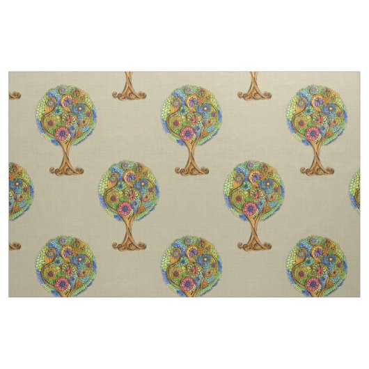 Baum des Leben-Gewebes Stoff (Fat Quarter (45,7 x 55,9 cm))