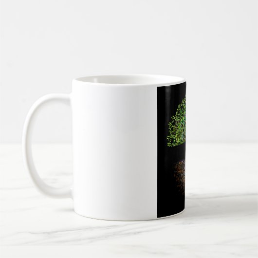 Baum des Leben-Glühens Kaffeetasse (Links)