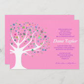 Baum des Leben-jüdischen Babys, das Einladung (Vorne/Hinten)