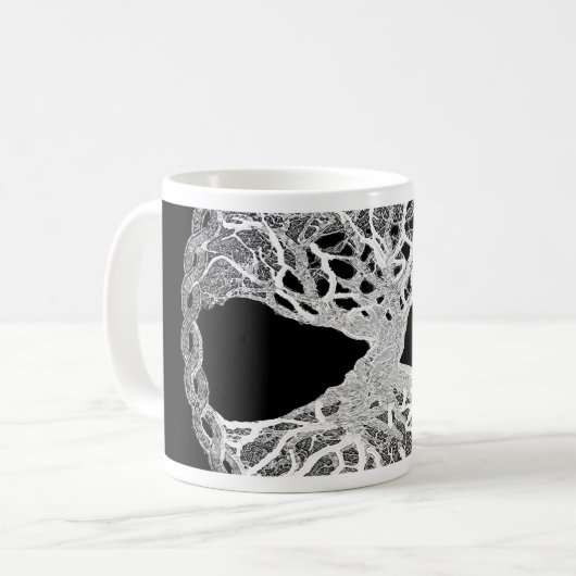Baum des Leben-Kreises des Lebens Kaffeetasse (Vorderseite Links)