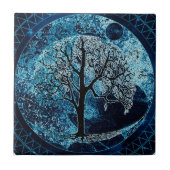 Baum des Leben-Mitternacht-Himmels Fliese (Vorderseite)