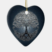 Baum des Leben-Nova-Blaus Keramik Ornament (Rechts)