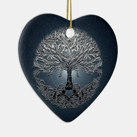 Baum des Leben-Nova-Blaus Keramik Ornament (Rechts)