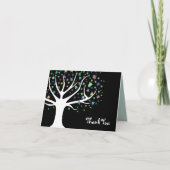 Baum des Leben-Schlägers gefaltetes Mitzvah danken Dankeskarte (Vorderseite)