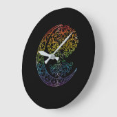 Baum des lebendigen Mondes Phasen Mandala Yoga Ges Große Wanduhr (Winkel)