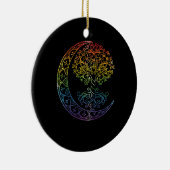 Baum des lebendigen Mondes Phasen Mandala Yoga Ges Keramik Ornament (Rechts)