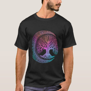 Baum des lebendigen Mondes Phasen Mandala Yoga Ges T-Shirt