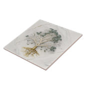 Baum des Lebens 3D Abbildung Weißer Marmor Fliese (Seite)