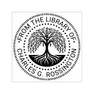 Baum des Lebens #3N Bibliotheksbuch Name Permastempel