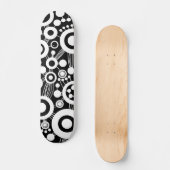 Baum des Lebens abstrakt - B&W Skateboard (Vorderseite)