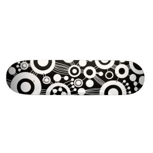 Baum des Lebens abstrakt - B&W Skateboard
