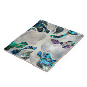 Baum des Lebens - Alleinstehende Muschel und Perle Fliese (Seite)