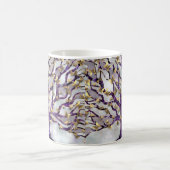 Baum des Lebens - Amethyst und Schmetterlinge Kaffeetasse (Mittel)