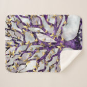 Baum des Lebens - Amethyst und Schmetterlinge Sherpadecke (Vorderseite (Horizontal))