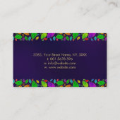 Baum des Lebens - Aquarell-Blätter - quadratische Visitenkarte (Rückseite)