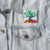 Baum des Lebens - Aquarell, Tinte und Gold Button (Beispiel)