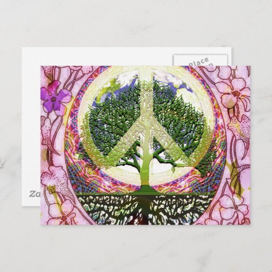 Baum des Lebens Atem des Lebens Postkarte (Vorne/Hinten)