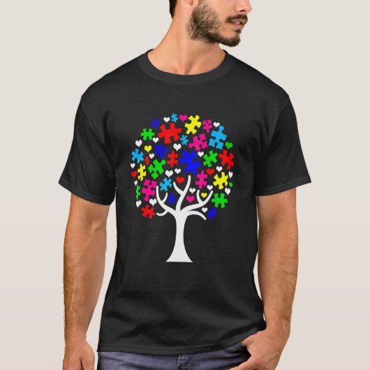 Baum Des Lebens Autismus-Bewusstseinsmonat Tee Lus (Vorderseite)