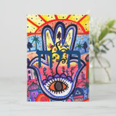 Baum des Lebens Bar Bat B'nai Mitzvah Einladungen (Stehend Vorderseite)